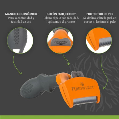 FURminator Large Dog Undercoat deShedding Tool for Long Hair, Reduces Loose Hair From Shedding