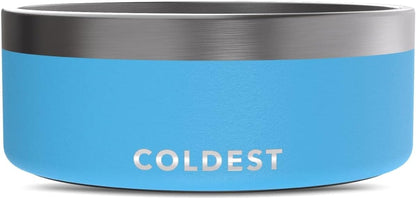 Coldest Dog Bowl - Anti Rust Metal, Non Slip, 3 Layers Insulated Stainless Steel Dog Bowls - Spill Proof & Heavy Duty - Water Bowl for Dogs, Cats & Pets, Dish Washer Safe (21 oz, Stealth Black)