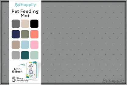 Dog Food Mat - Raised Edges Dogs Mat for Food and Water Prevent Spill, Waterproof Cat Food Mats Protect Floors, Easy Clean Dog Bowl Mats for Food and Water, Silicone Pet Feeding Placemats