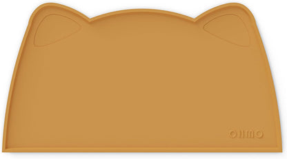 OHMO - Cat Food Mat, Silicone Pet Feeding Mat for Floor Non-Skid Waterproof Dog Water Bowl Tray, Easy to Clean Pet Placemat (Erythrinus, 18 * 9.8'')