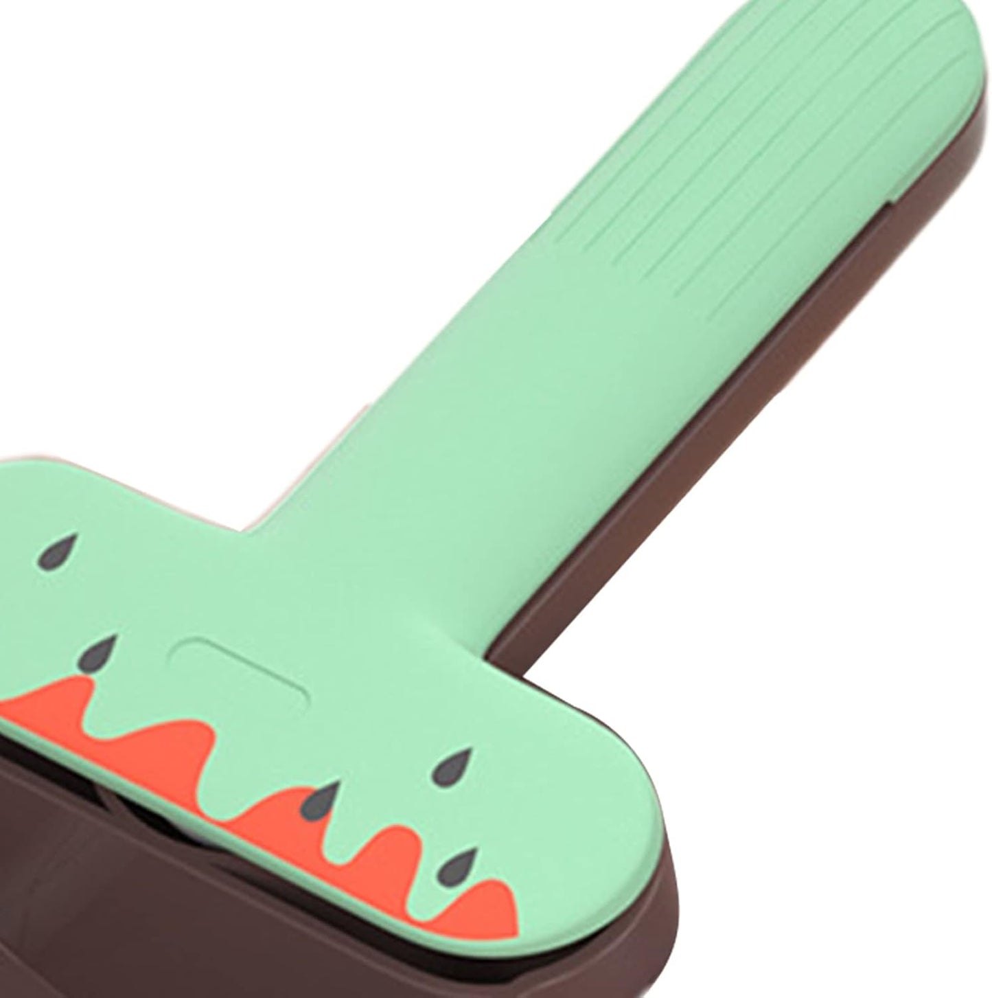 Pet Food Spoon, Cute Ice Cream Shape Dog Food Scoop with Sealing Clip Pet Food Can Spoon Food Grade ABS for Dogs Cats (Green Coffee)