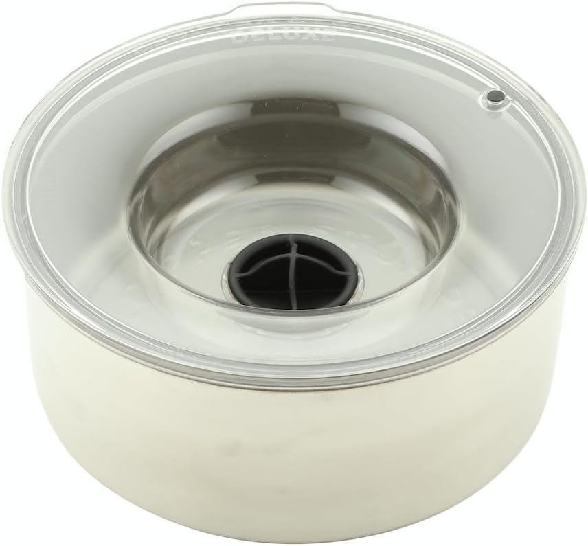 Slopper Stopper Stainless Steel Dripless Water Bowl with Tritan Plastic Lid – Holds 1 Gal, Reduces Spills & Trails Up to 85%+, Water Bowl for Large Breed Dogs (51-85 lbs), The Original Slobber Stopper