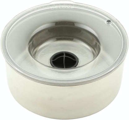 Slopper Stopper Stainless Steel Dripless Water Bowl with Tritan Plastic Lid – Holds 1 Gal, Reduces Spills & Trails Up to 85%+, Water Bowl for Large Breed Dogs (51-85 lbs), The Original Slobber Stopper