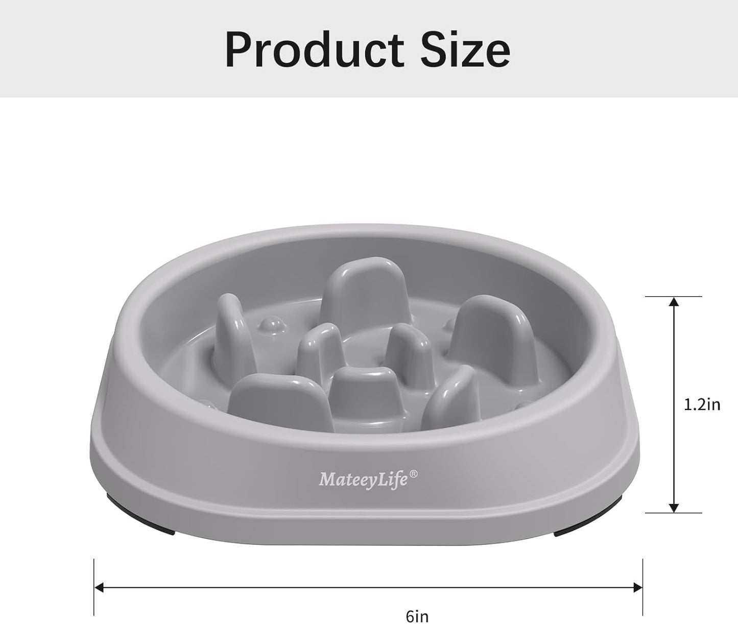 MateeyLife Slow Feeder Dog Bowls 2PCS, Anti-Choking Puzzle Dog Food Bowls, Anti-Slip Interactive Feeding Slow Down Eating, Bloat Stop Maze Dishes for Medium Breeds Pink&Purple