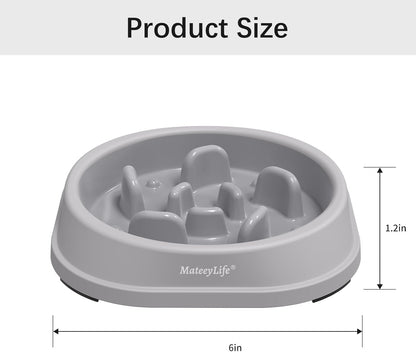 MateeyLife Slow Feeder Dog Bowls 2PCS, Anti-Choking Puzzle Dog Food Bowls, Anti-Slip Interactive Feeding Slow Down Eating, Bloat Stop Maze Dishes for Medium Breeds Pink&Purple