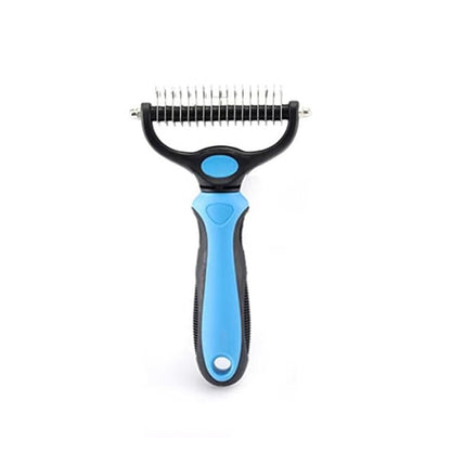 Sakerplus Dog Brush Tool Dog Brush for Shedding, Dual-Sided 9/17 Teeth Deshedding Dogs Brushes, Undercoat Rake for Dogs and Cat Brush (2, Pink, Large+Small)