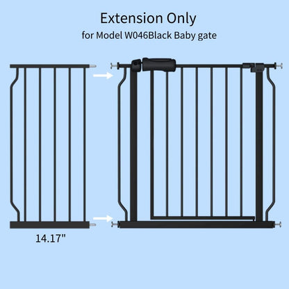 Fairy Baby Extra Wide Baby Gate Black 57.5-62 Inch Wide, Walk Through Pressure Mounted No Drill for Doorways, Long and Large Tension Dog Gates for Pet and Kids