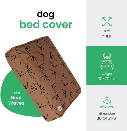 Molly Mutt Medium to Large Dog Bed Cover- Forever Young Print - Measures 27”X36”X5’’ - 100% Cotton - Durable - Breathable - Sustainable - Machine Washable Dog Bed Cover (Dd82b)