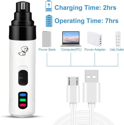 2026 New Dog Nail Clippers Silent, Quiet Dog Nail Grinder, Painless Paws Grooming & Smoothing, Electric Pet Nail Trimmer for Cats and Other Animals, Ideal for Sensitive Dogs of All Breeds & Sizes
