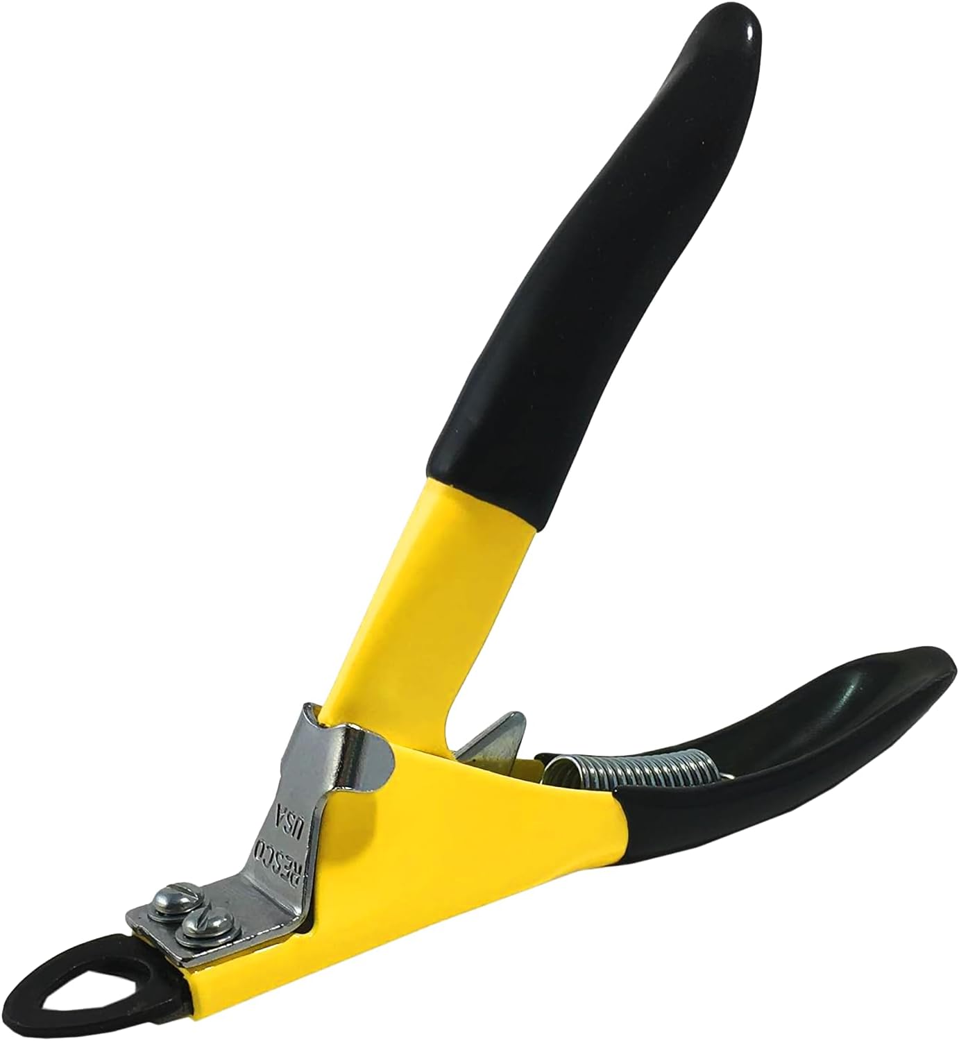 Resco Original Deluxe Dog Nail Clippers - Professional USA-Made Guillotine Trimmer - Heavy Duty Steel for Large Dogs - Yellow