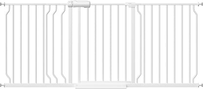 Extra Wide Baby Gates for Doorways 71.65"-85.82" Extra Wide Baby Gate Dog gate Pressure Mounted No Drilling with Walk-Through, Auto-Close & Dual-Direction Swing for Large Wide Opening Black