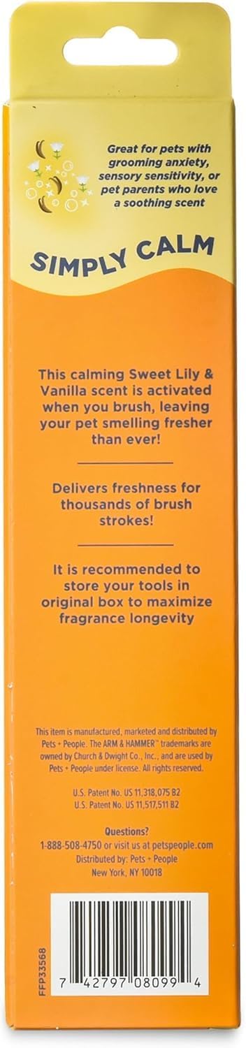 Arm & Hammer Deodorizing Dog Grooming Comb, Fragrance Transfer Technology with Baking Soda, Fine & Standard Teeth for Detangling & Flea Removal, Dematting Tool for Dogs, Sweet Apple & Rose Scent