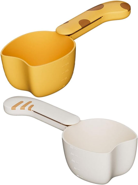 Luxshiny 2pcs Rice Scoop Sealing Clip Skimmer Spoon Dog Food Measuring Scoop for Kitchen