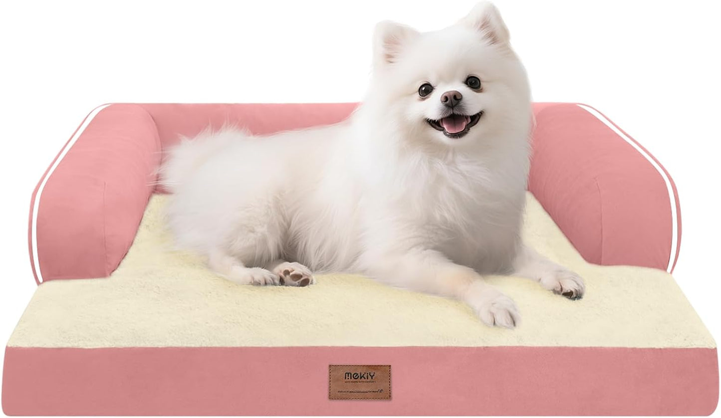 Large Dog Bed Orthopedic Washable - Beds Bolster - Medium XL XLarge Big Dogs - Memory Foam Couch Sofa - Waterproof with Removable Cover