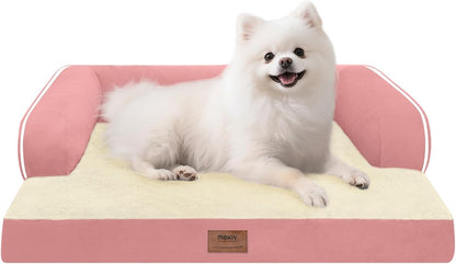 Large Dog Bed Orthopedic Washable - Beds Bolster - Medium XL XLarge Big Dogs - Memory Foam Couch Sofa - Waterproof with Removable Cover