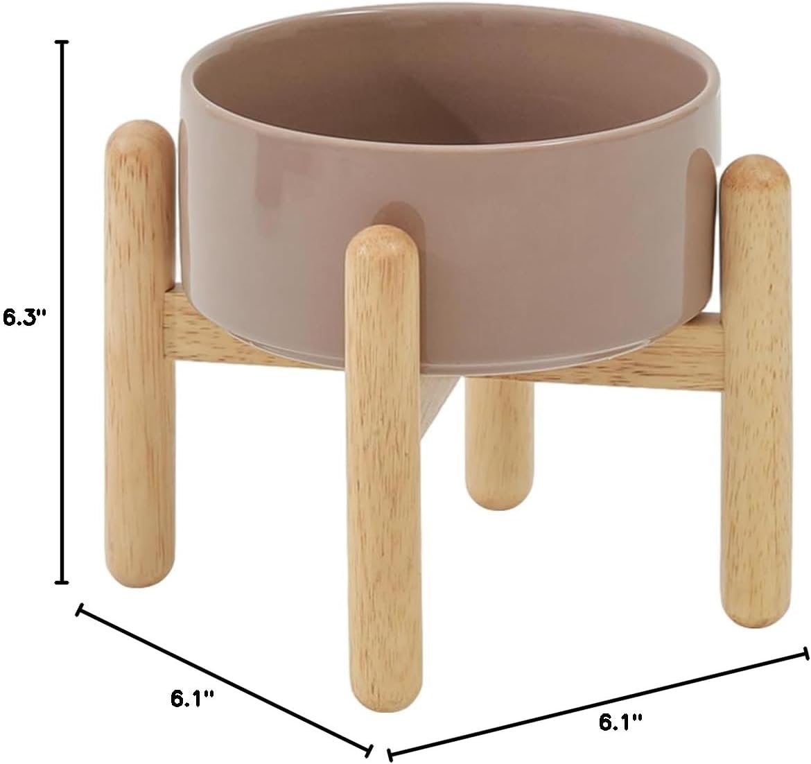 Havniva 8.3inch Ceramic Raised Dog Bowl with Stand, Elevated Dog Bowls for Large Breed Dog Food and Water Bowl Non-Slip Dog Dish Large Capacity Feeding Pet Water Bowl