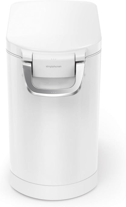 simplehuman Large Pet Food Storage Container, Holds 30-35 lb / 14-16 kg of Dry Dog Food, Cat Food, or Bird Seed, Airtight Lock-Tight Lid with Magnetic Scoop, BPA-Free, Brushed Stainless Steel