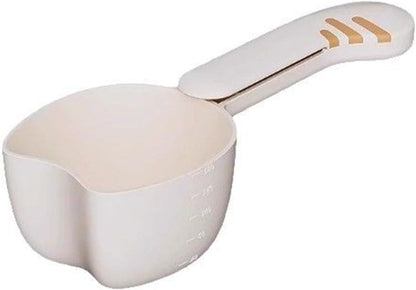 Functional Kitchens Spoon and Sealing Clip Portable Food Scoops for Dog and Cats Food Perfect for Grains and Rice Bag Clip Spoon