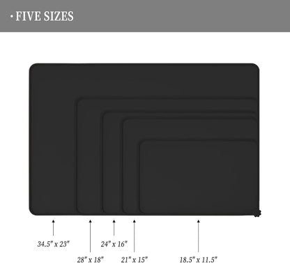 Reopet Waterproof Pet Feeding Mat, Non-Slip Silicone Placemats for Dog Cat Food and Water Bowl, High Raised Edges to Prevent Spills and Protect Floors