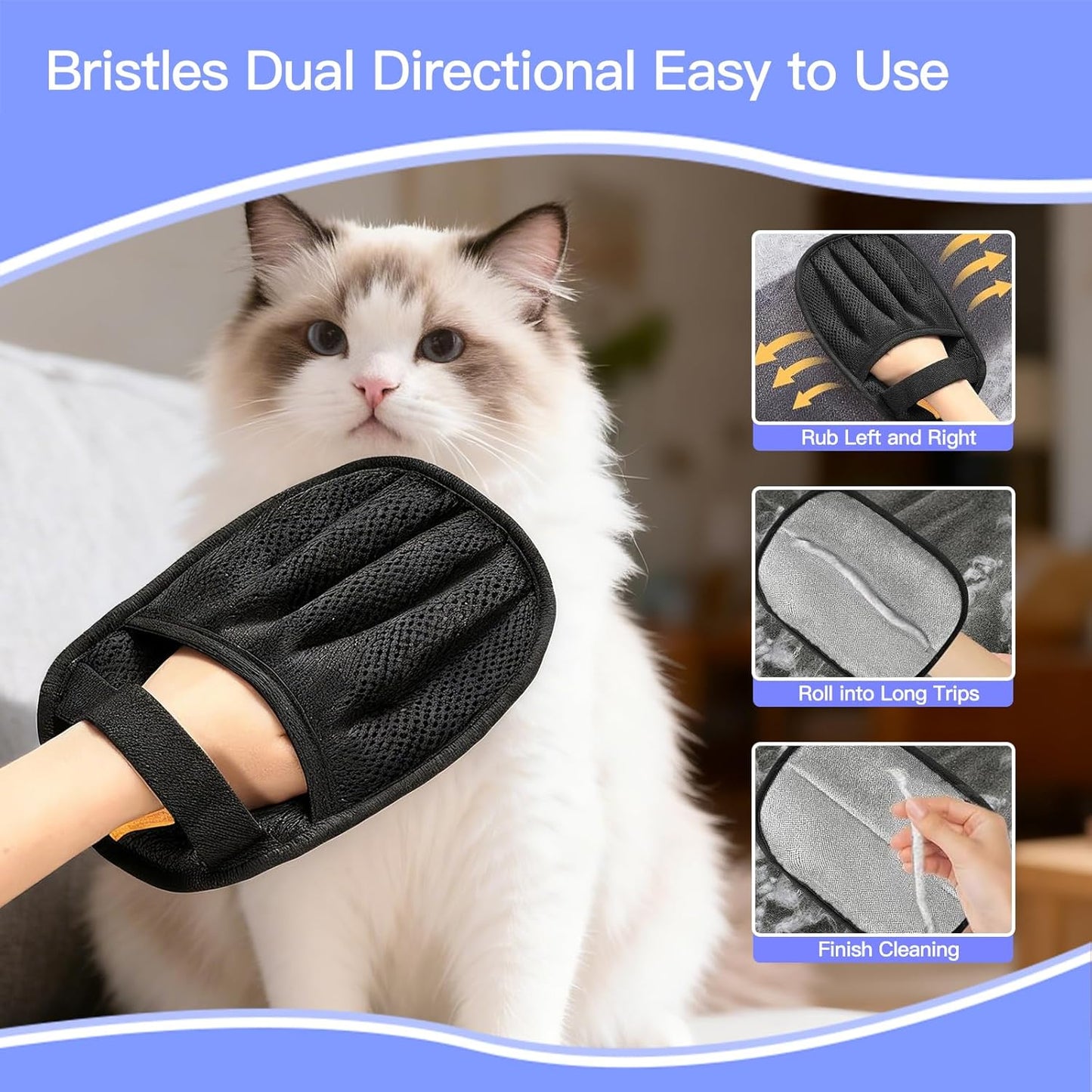 Carpet Rake for Pet Hair Removal 3 in 1 Reusable Dog Cat Hair Remover Scraper with Adjustable Long Handle, Carpet Clean Brushes&Cat Dog Fur Rakes Scraper Broom for Couch, Rugs, Mats and Cars