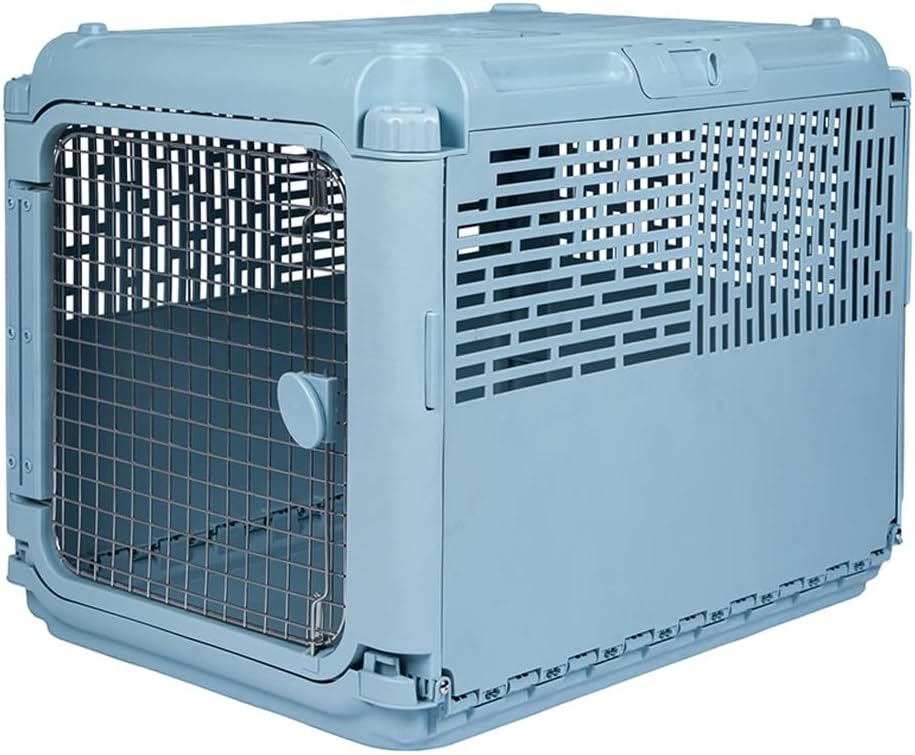 Collapsible Small Pet Travel Carrier (Tan), Hard-Sided Kennel for Small Dogs, Puppies, Cats, Kittens, Animals up to 25lbs, Washable Home & Outdoor Pet Crate, 24.5"L x 16.5"W x 16"H