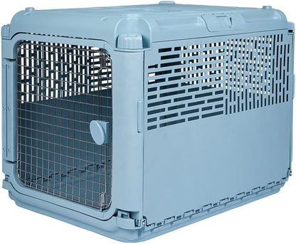 Collapsible Small Pet Travel Carrier (Tan), Hard-Sided Kennel for Small Dogs, Puppies, Cats, Kittens, Animals up to 25lbs, Washable Home & Outdoor Pet Crate, 24.5"L x 16.5"W x 16"H