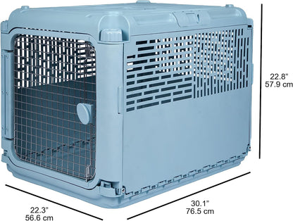 Collapsible Small Pet Travel Carrier (Tan), Hard-Sided Kennel for Small Dogs, Puppies, Cats, Kittens, Animals up to 25lbs, Washable Home & Outdoor Pet Crate, 24.5"L x 16.5"W x 16"H