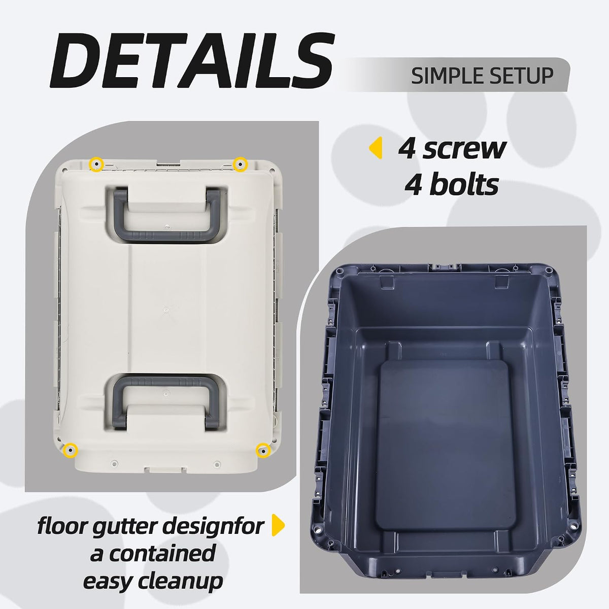 Plastic Kennels, Plastic Dog Crate, Airline Approved Pet Carrier for Dogs and Cats Longer Traveling, M