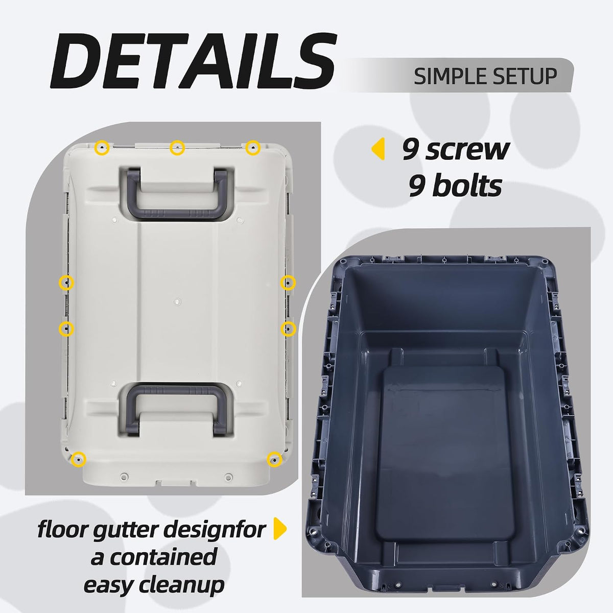 Plastic Kennels, Plastic Dog Crate, Airline Approved Pet Carrier for Dogs and Cats Longer Traveling, M