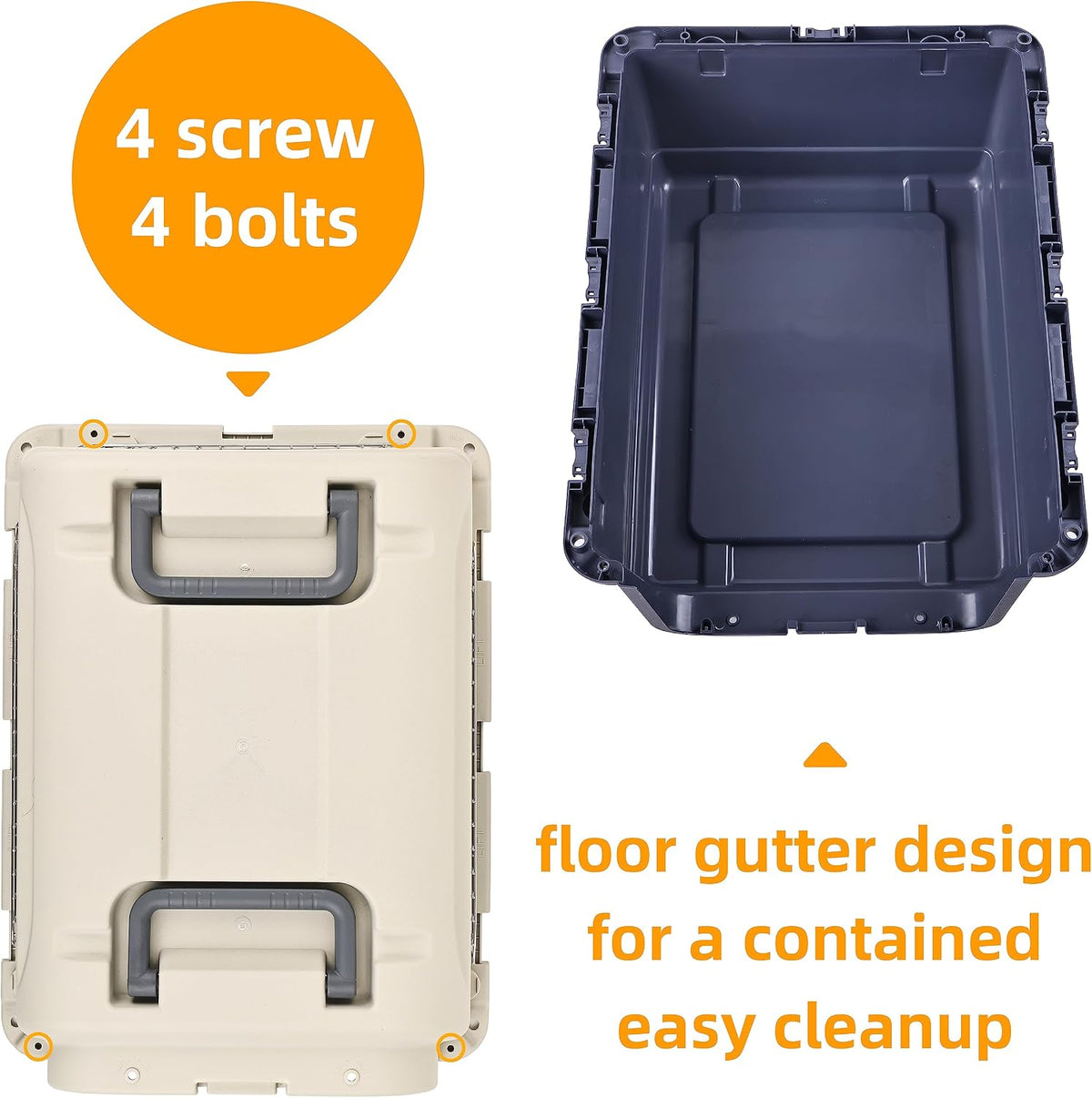 Plastic Kennels, Plastic Dog Crate, Airline Approved Pet Carrier for Dogs and Cats Longer Traveling, M