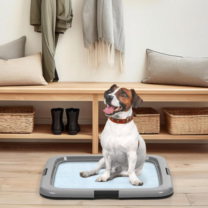 Secure Pee Pad Holder for Regular Sized Dogs, Fits 22"x22" Pad, Gray