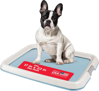 Secure Pee Pad Holder for Regular Sized Dogs, Fits 22"x22" Pad, Gray