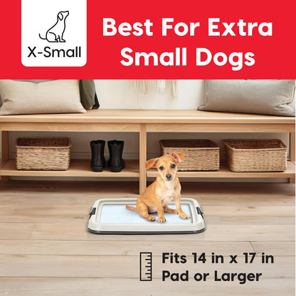 Secure Pee Pad Holder for Regular Sized Dogs, Fits 22"x22" Pad, Gray