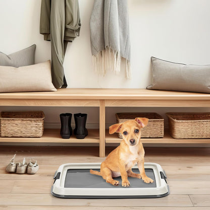 Secure Pee Pad Holder for Regular Sized Dogs, Fits 22"x22" Pad, Gray