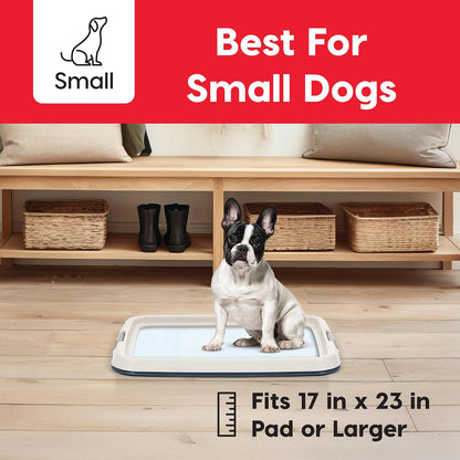Secure Pee Pad Holder for Regular Sized Dogs, Fits 22"x22" Pad, Gray