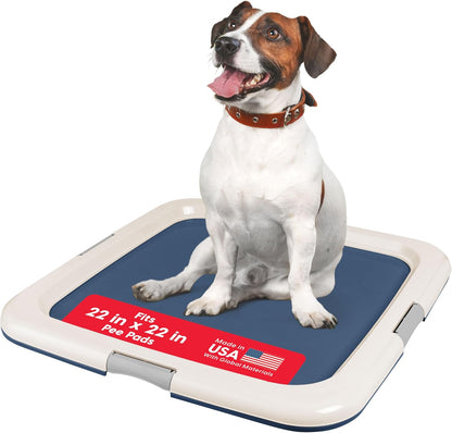Secure Pee Pad Holder for Regular Sized Dogs, Fits 22"x22" Pad, Gray