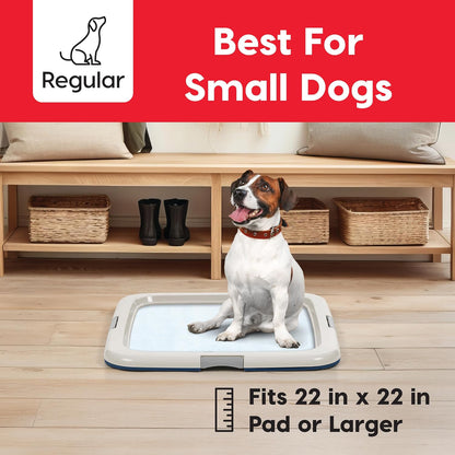 Secure Pee Pad Holder for Regular Sized Dogs, Fits 22"x22" Pad, Gray