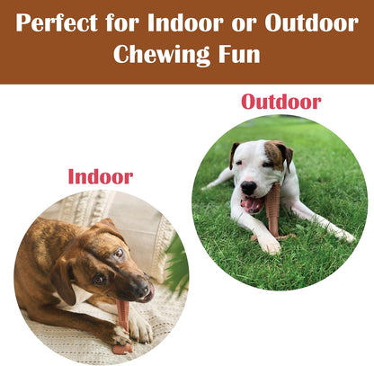 Bam-Bones Plus T Bone – Bamboo Fiber & Nylon Dog Chew Toy for Moderate to Aggressive Chewers, Durable Long Lasting & Non-Splintering, Beef Flavor Toy for Adult Dogs & Puppies Under 60 lbs, 6 in