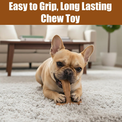 Bam-Bones Plus T Bone – Bamboo Fiber & Nylon Dog Chew Toy for Moderate to Aggressive Chewers, Durable Long Lasting & Non-Splintering, Beef Flavor Toy for Adult Dogs & Puppies Under 60 lbs, 6 in