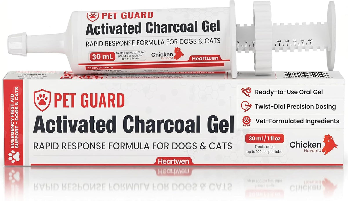 Activated Charcoal for Dogs & Cats, 60 mL Ready-to-Use Pet First Aid Liquid