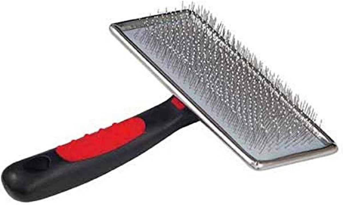 Paw Brothers Soft Flat Slicker Brush for Dogs, Grooming Brush Small and Medium Dogs, Coated Tips, Gentle on Skin, Maximum Coverage, Medium