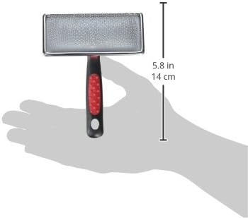 Paw Brothers Soft Flat Slicker Brush for Dogs, Grooming Brush Small and Medium Dogs, Coated Tips, Gentle on Skin, Maximum Coverage, Medium