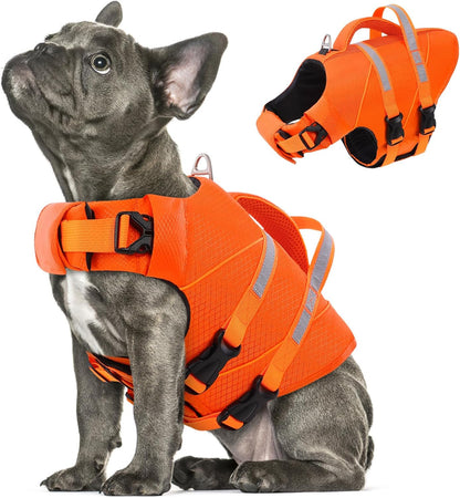 High-Visible Large Dog Life Jackets for Swimming Boating & Beach