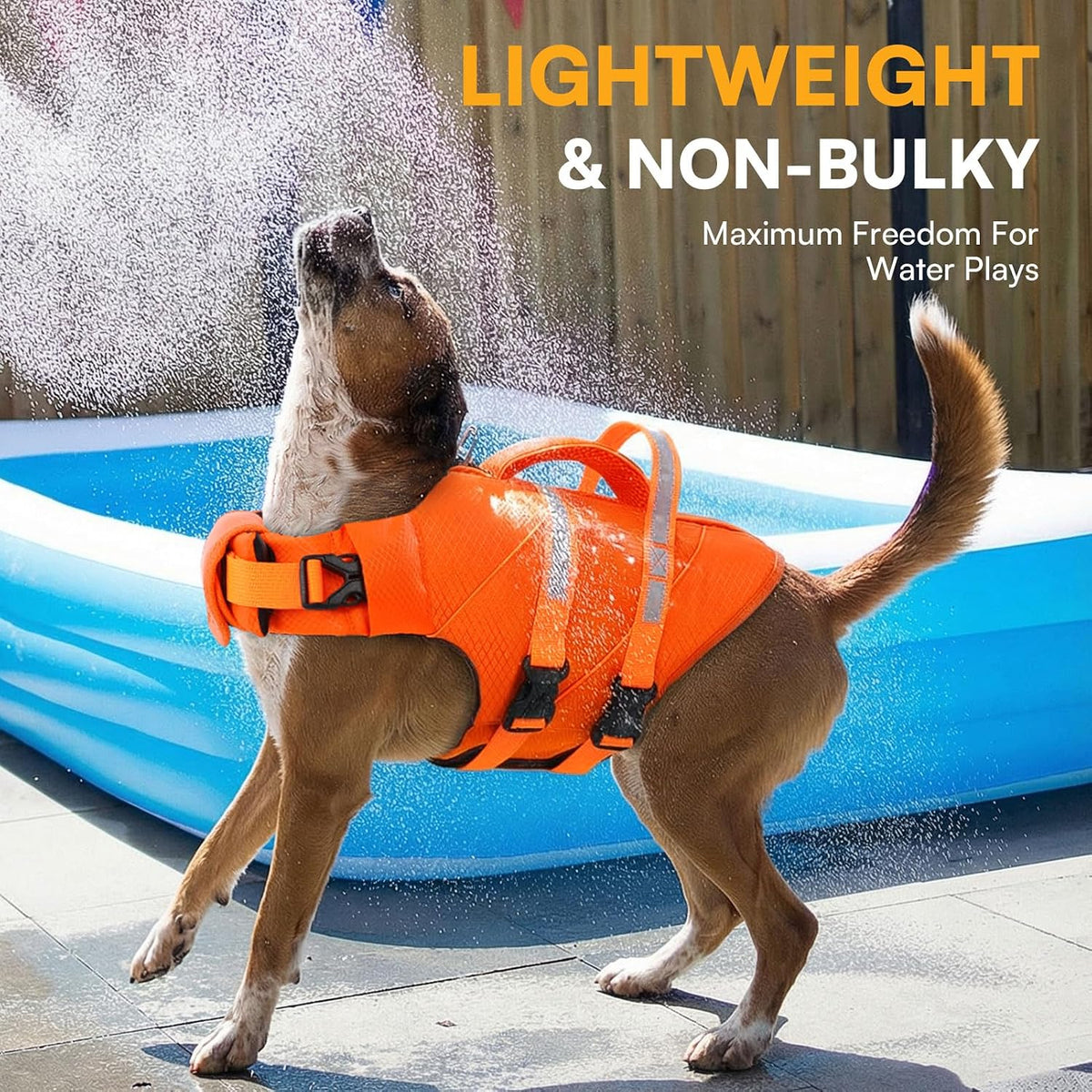 High-Visible Large Dog Life Jackets for Swimming Boating & Beach