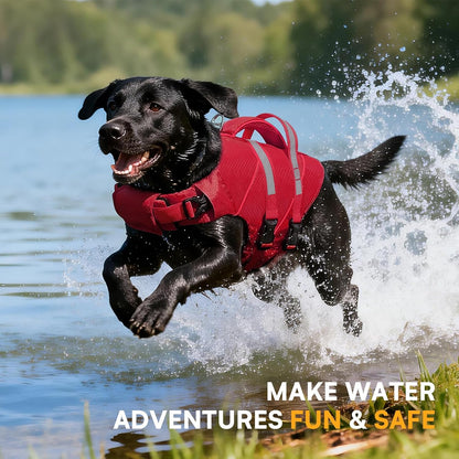 High-Visible Large Dog Life Jackets for Swimming Boating & Beach