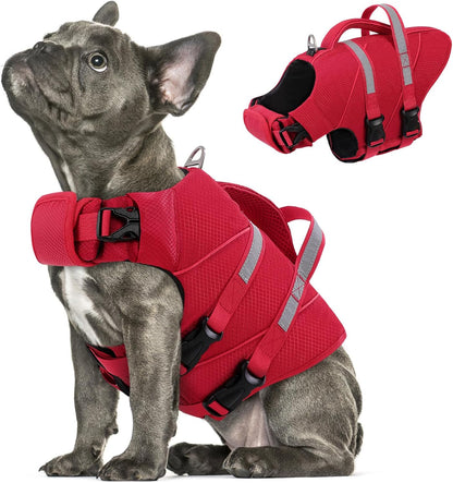 High-Visible Large Dog Life Jackets for Swimming Boating & Beach