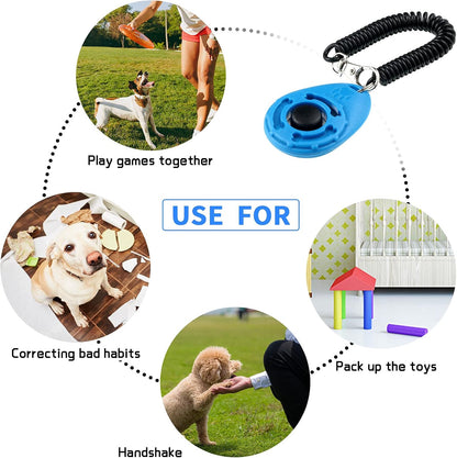 9 Pieces Dog Training Clicker with Wrist Strap Pet Behavioral Training Clicker for Dogs Cats Birds Horses(Water Drop Style,Multicolor)