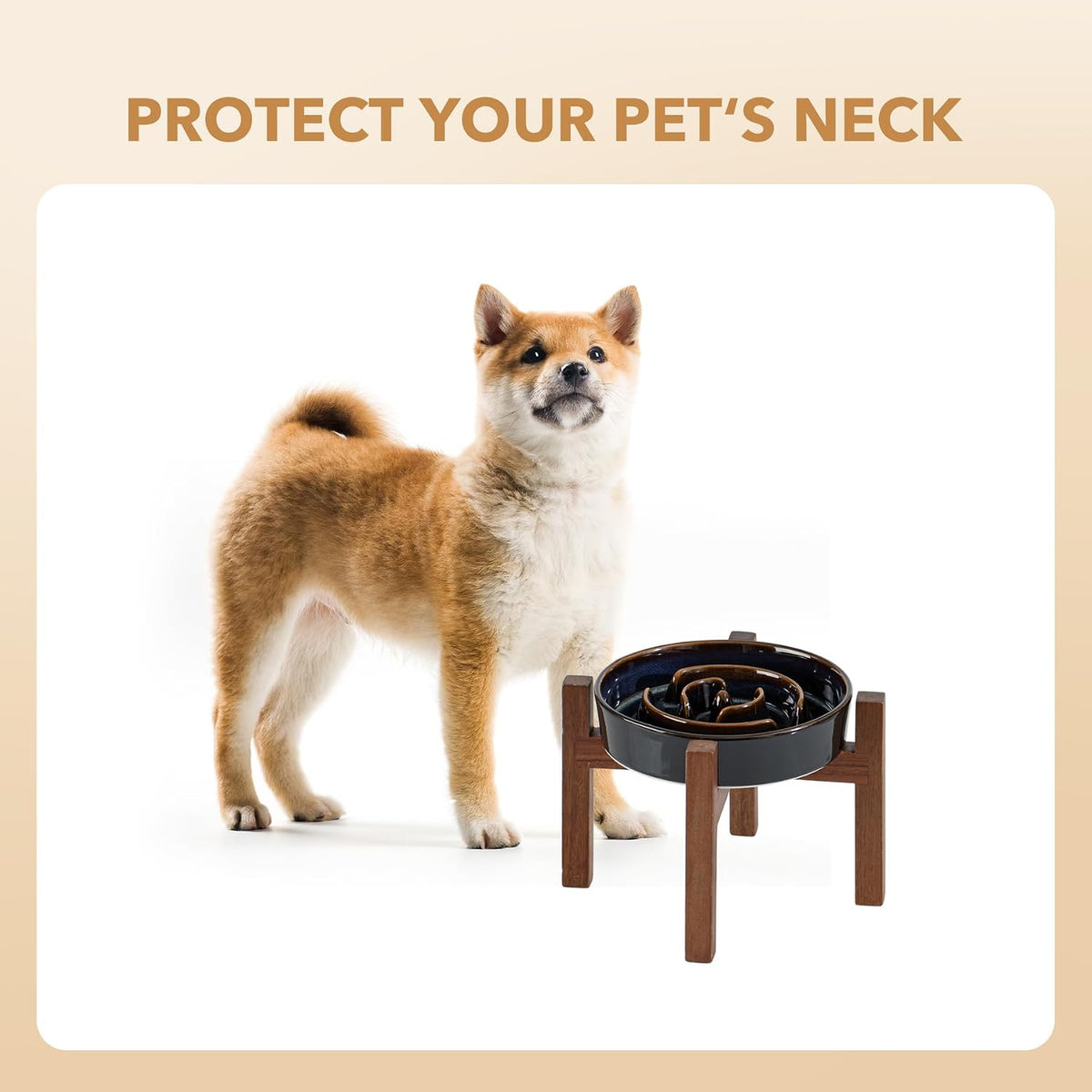 Raised Slow Feeder Dog Bowls, Elevated Dog Bowls Slow Feeder Set