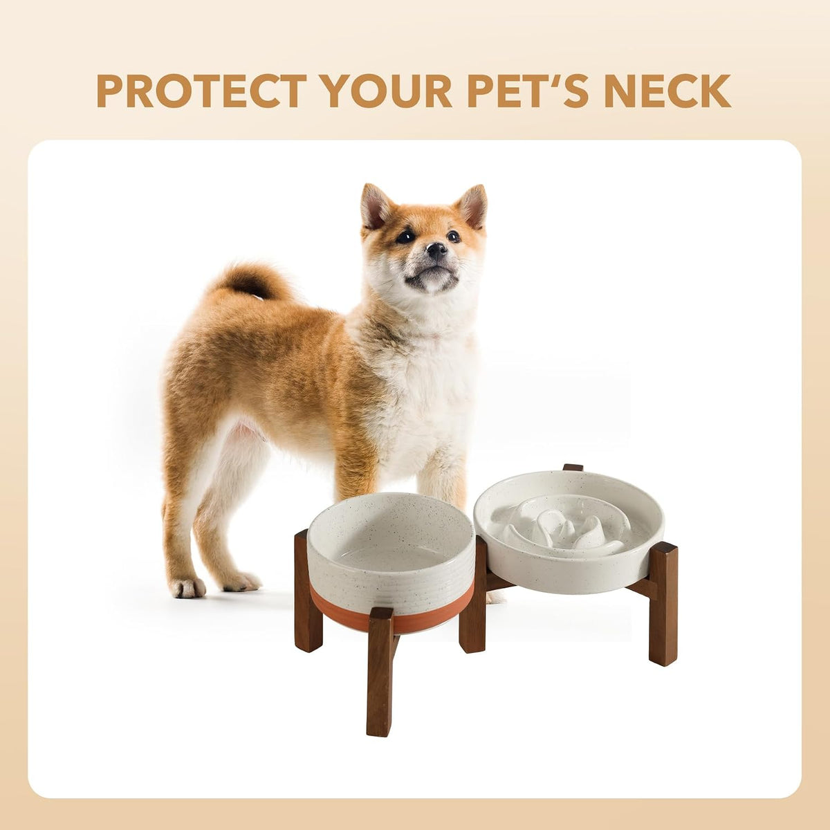 Raised Slow Feeder Dog Bowls, Elevated Dog Bowls Slow Feeder Set