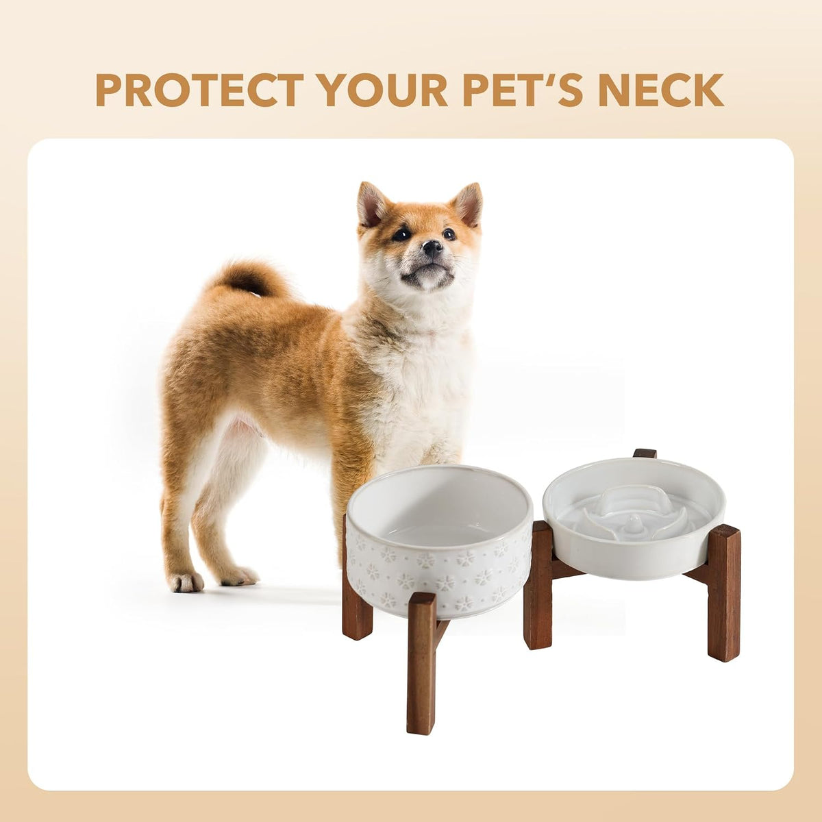 Raised Slow Feeder Dog Bowls, Elevated Dog Bowls Slow Feeder Set